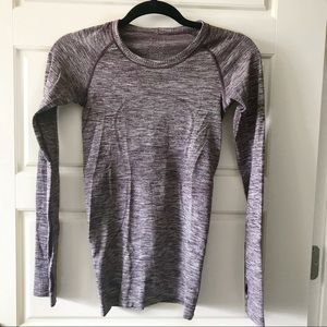 Lululemon Baselayer Long Sleeve Purple Warm Ups